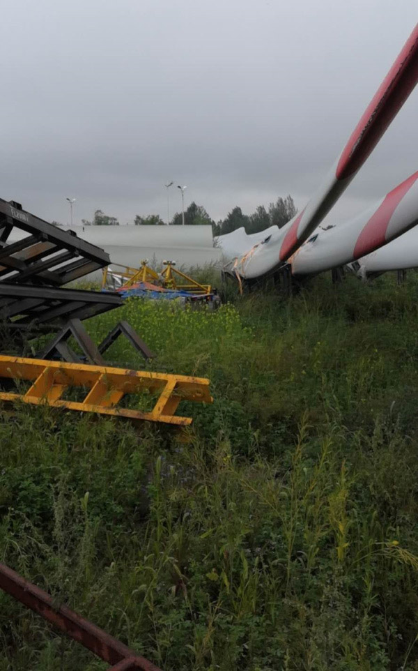 張北基地退役葉片、機(jī)艙處置現(xiàn)場(chǎng)