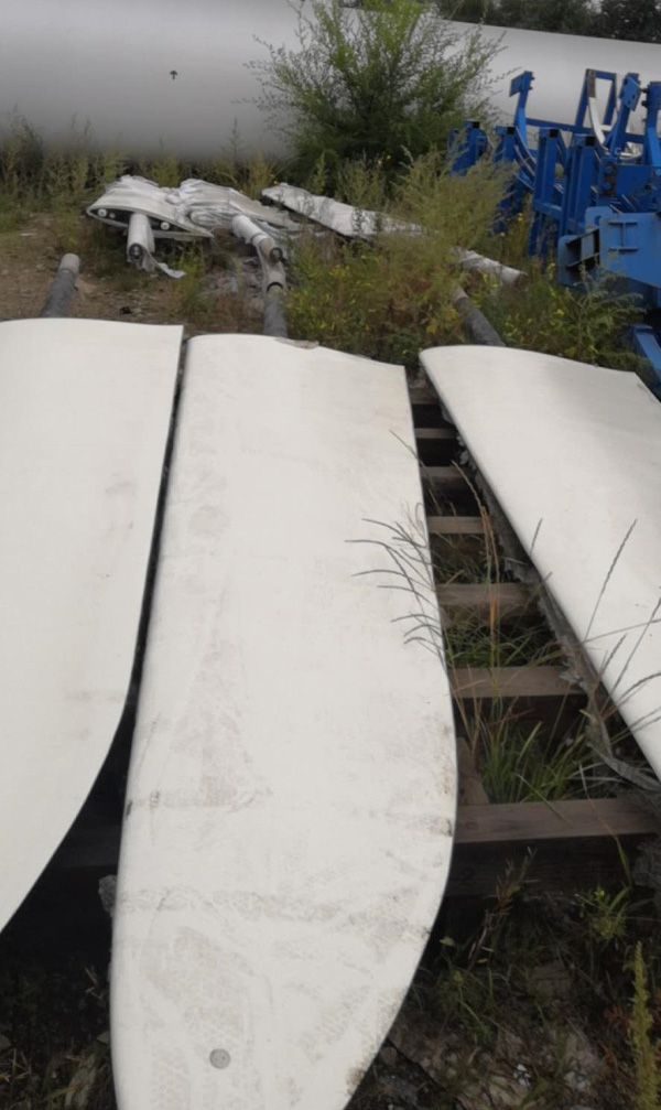 張北基地退役葉片、機(jī)艙處置現(xiàn)場(chǎng)