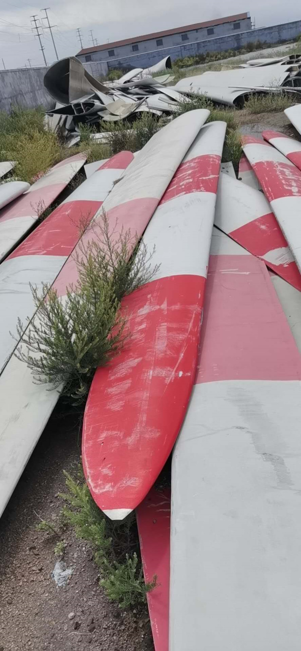 湖北大悟退役葉片處置施工現(xiàn)場