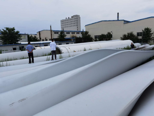 丹東退役機(jī)組、葉片處置現(xiàn)場