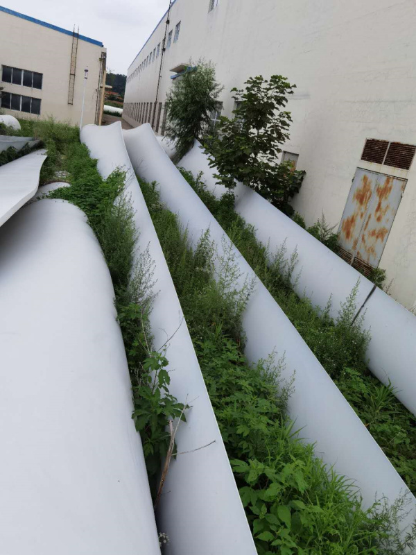 丹東退役機(jī)組、葉片處置現(xiàn)場