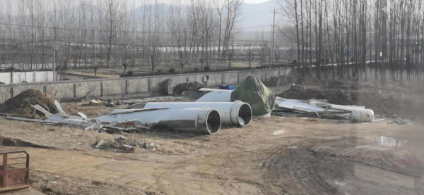 山東境內(nèi)退役葉片施工現(xiàn)場