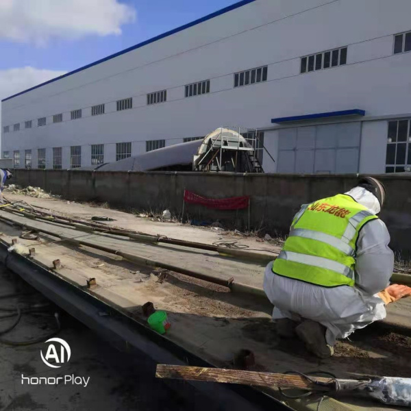 退役葉片模具施工現(xiàn)場