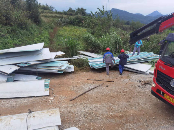 葉片回收處置現(xiàn)場(chǎng)