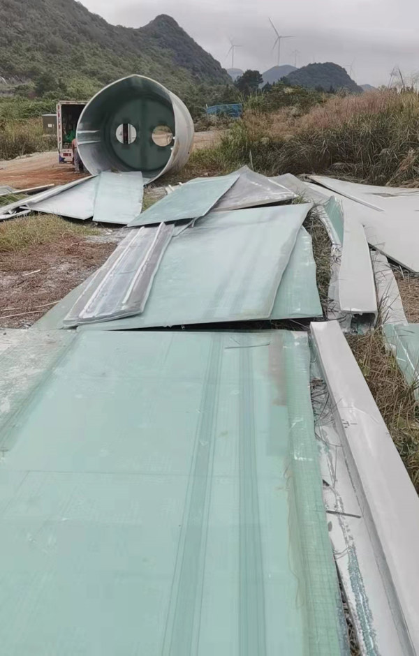 葉片回收處置現(xiàn)場(chǎng)