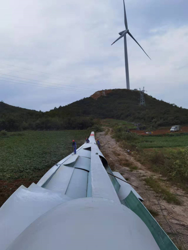 葉片回收處置現(xiàn)場(chǎng)